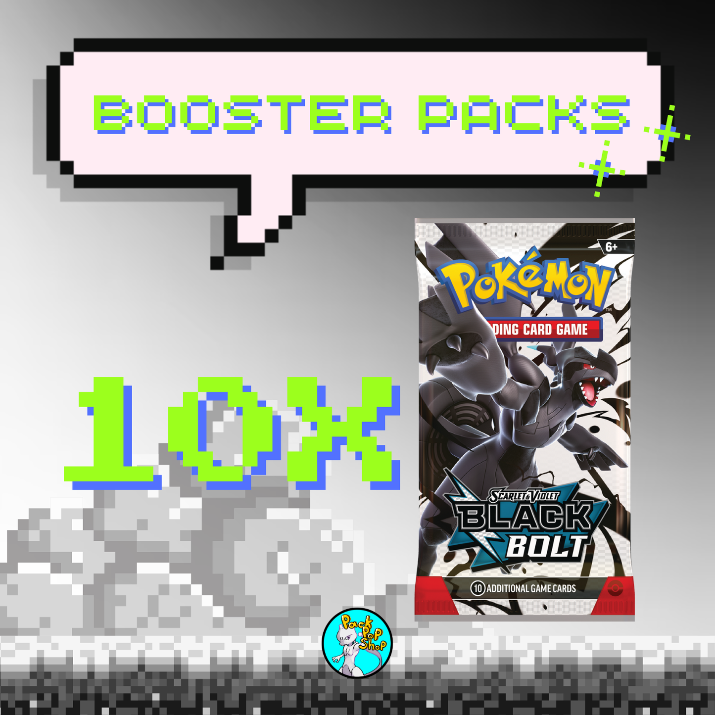 10x Black Bolt & White Flare English Booster Packs