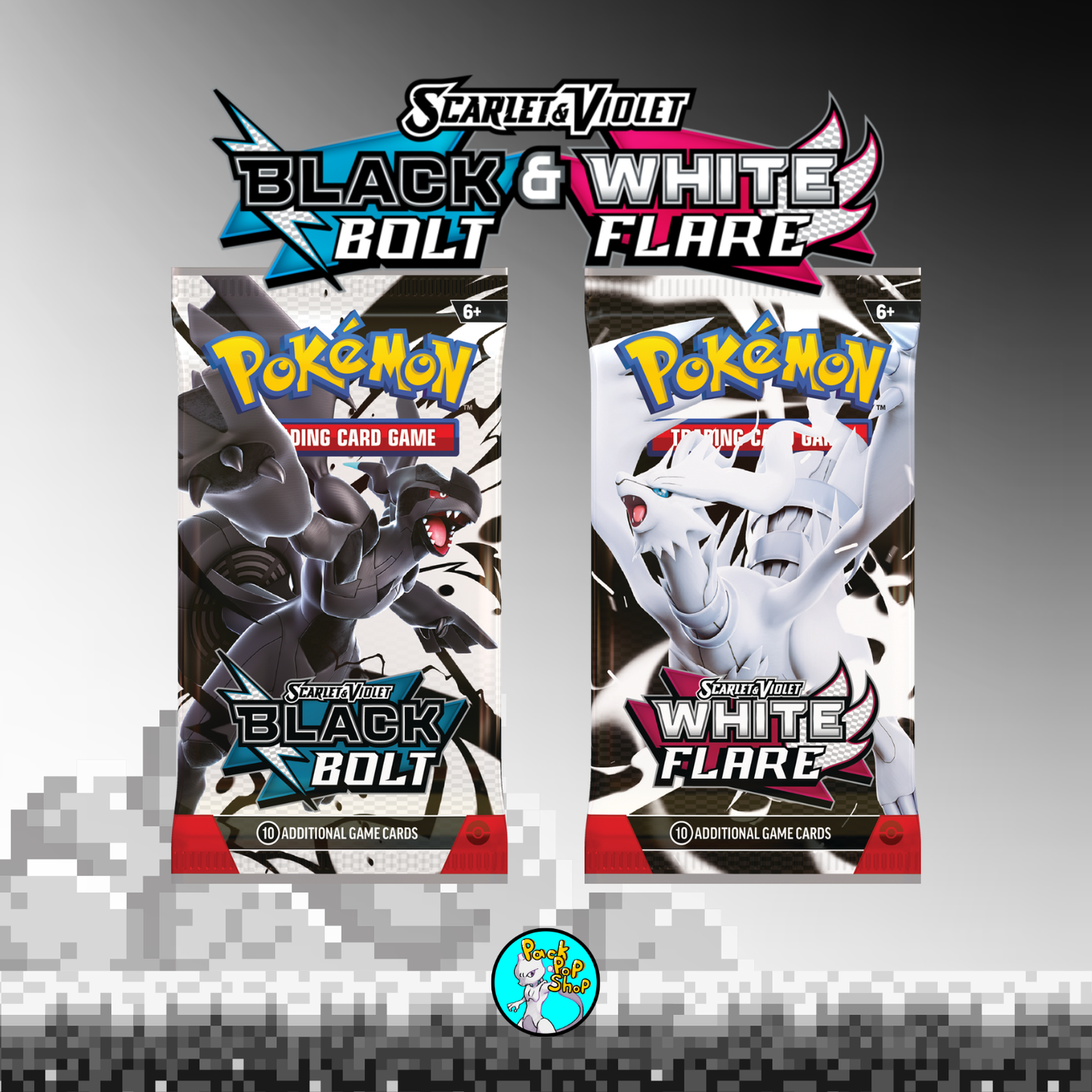 10x Black Bolt & White Flare English Booster Packs