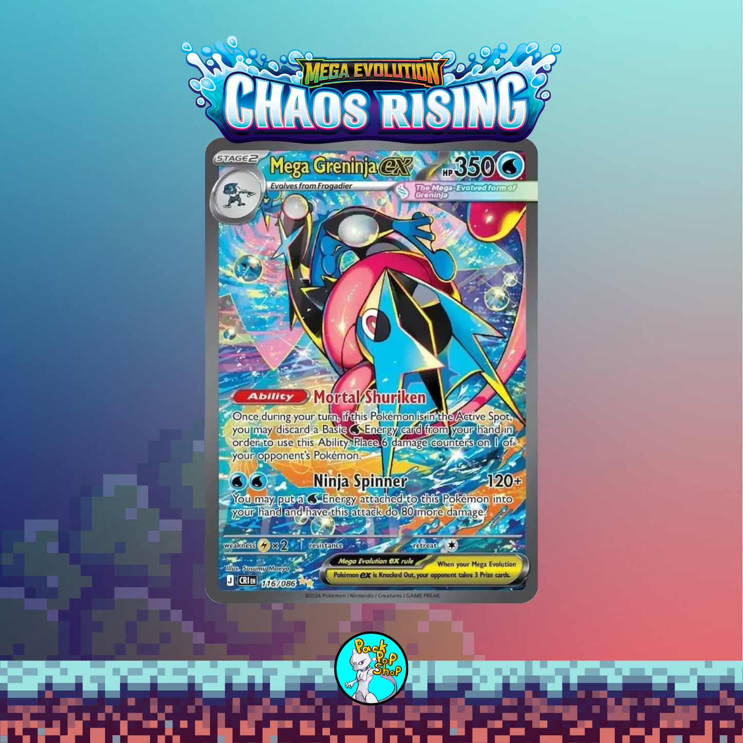 10x Mega Evolution Chaos Rising Booster Packs English