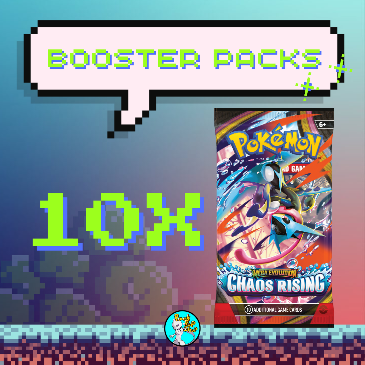 10x Mega Evolution Chaos Rising Booster Packs English
