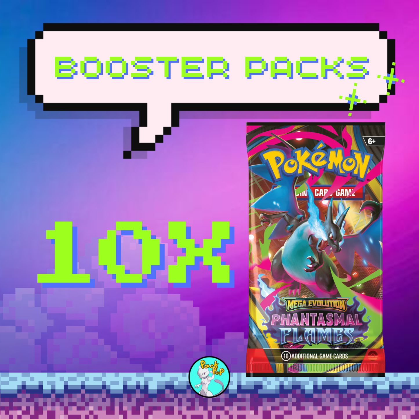 10x Mega Evolution Phantasmal Flames Booster Packs English