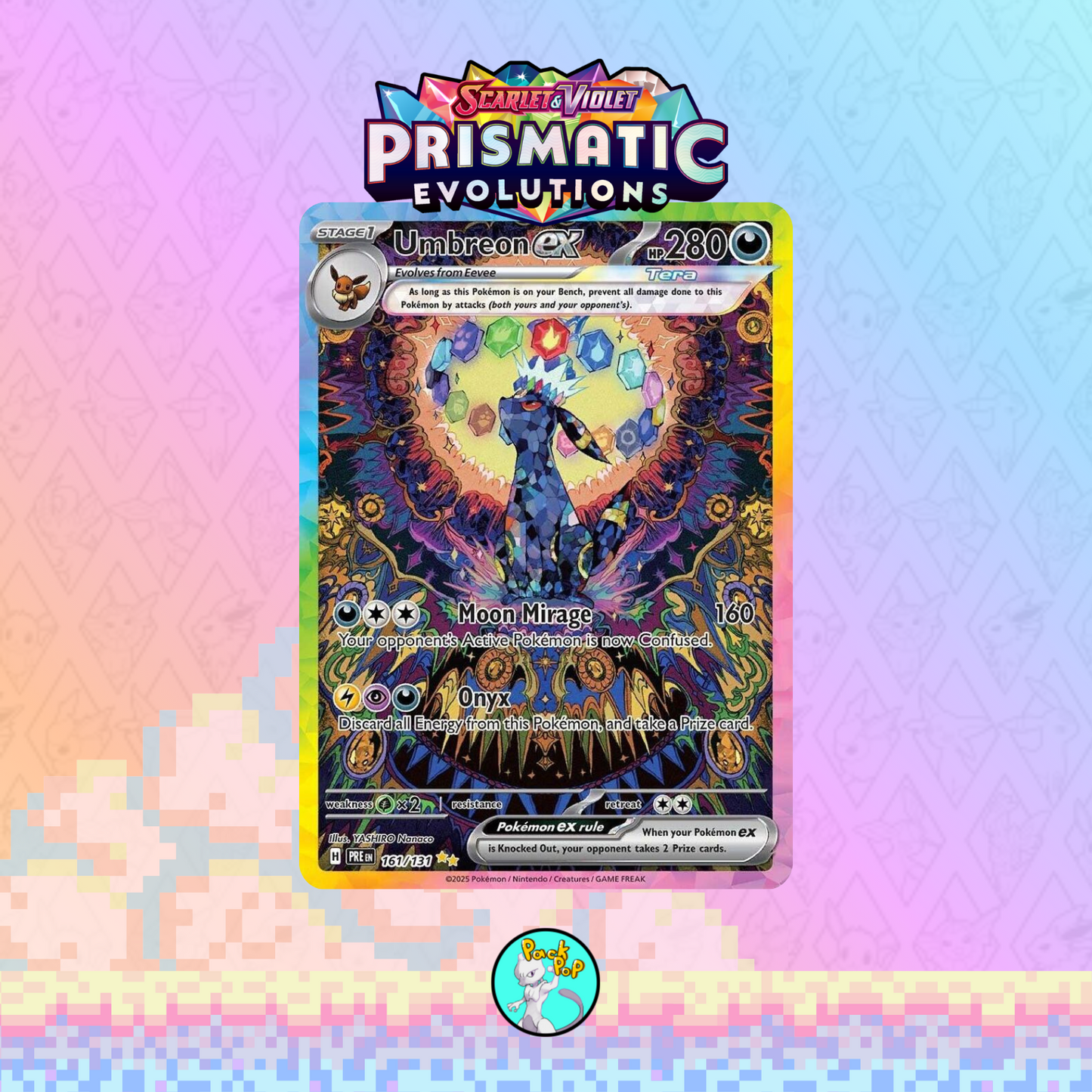 Prismatic Evolutions Surpirse Box (4 Booster Packs & Promo)