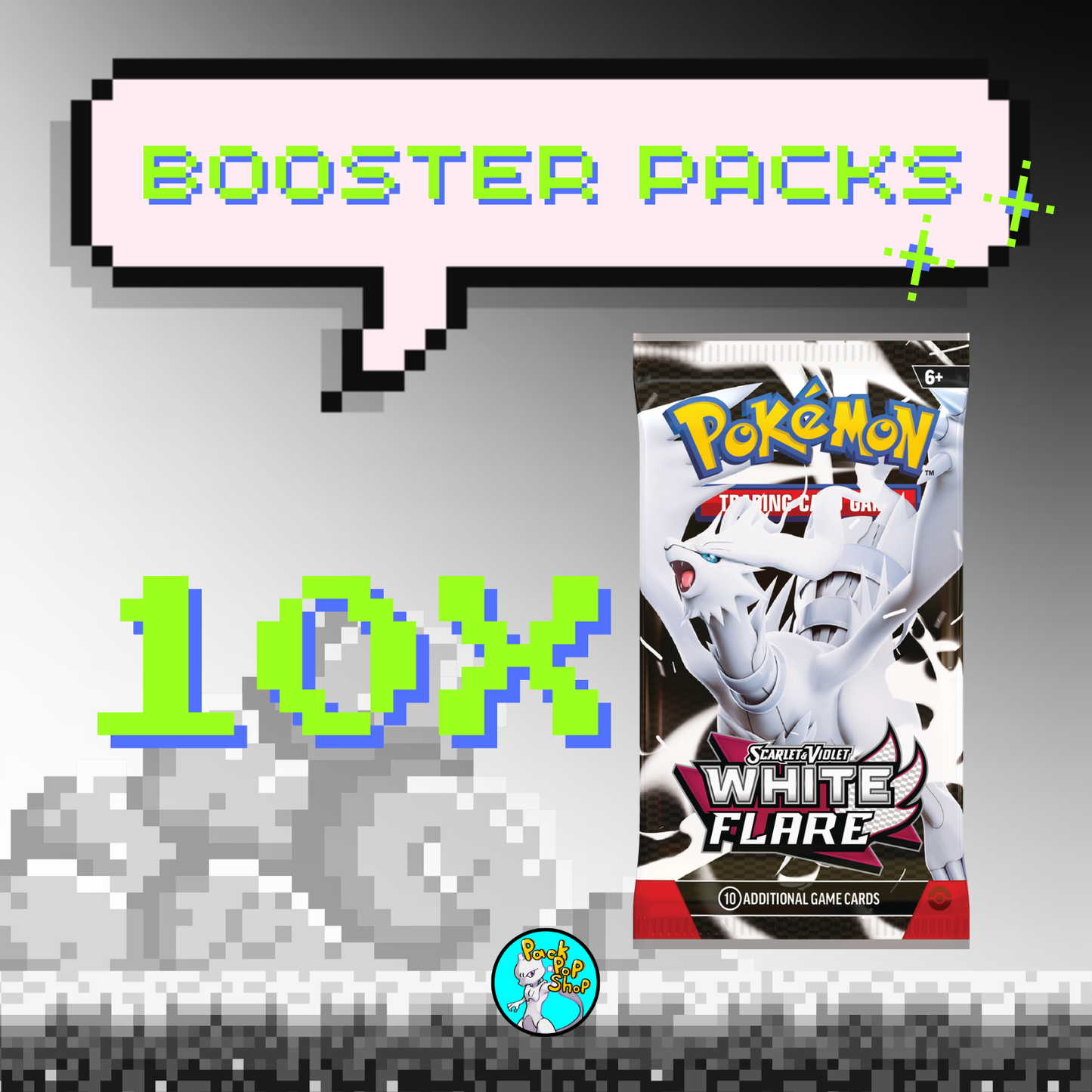 10x Black Bolt & White Flare English Booster Packs